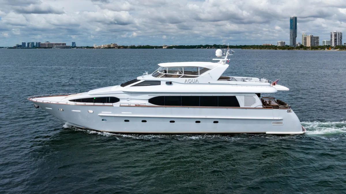 105' AQUA 105' large yacht yacht available for charter in Miami
